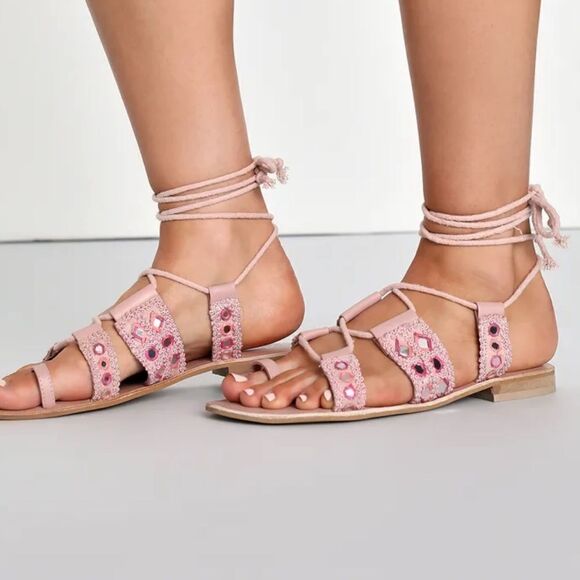 Free People leather gladiator sandals - Picture 1 of 8